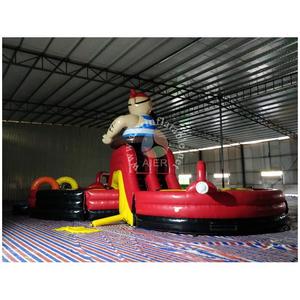 Parcours d'obstacles gonflable pour enfants, thème lutte contre les incendies, jeu gonflable d'extérieur Wipe Out - Product Image 5