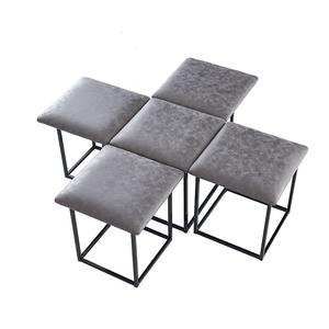 Silla Metálica Multifuncional Moderna, Desmontable, Inspirada en el <span class=keywords><strong>Cubo</strong></span> de <span class=keywords><strong>Rubik</strong></span>, con Asiento de Tela y Almacenamiento, para Hogar o Hotel - Product Image 2