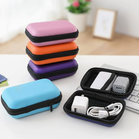 Étui de rangement pour câbles en EVA rigide, simple et compact, pour écouteurs et chargeurs, sac de voyage pour câbles