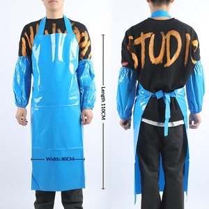 Custom Sleeveless Adult TPU Waterproof Fishing Kitchen Chef Restaurant <strong>Work</strong> Plastic <strong>Aprons</strong> with Straps Neck-Hanging - Product Image 1