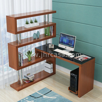 Meubles de bureau à domicile modernes Bureau d'ordinateur en bois et métal pour la maison avec étagère