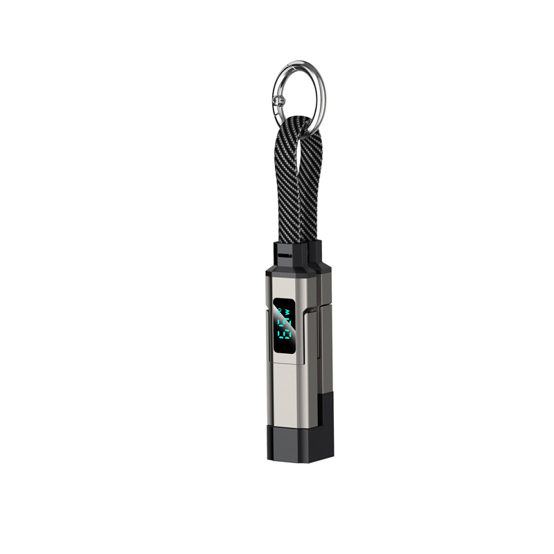 <strong>2026</strong> New Arrival 65w 27w Portable Braid 0.2m <strong>Multi</strong> Keychain Lanyard <strong>Cable</strong> with Led Display 4 in 1 Usb C Fast <strong>Charging</strong> Cord for