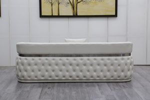 Juego de Sofás Chesterfield Italianos de Lujo, Tapicería de Terciopelo con Mechones, para Sala de Estar, Hogar, Villas, Hoteles, Relleno de Esponja, Material de Tela - Product Image 6