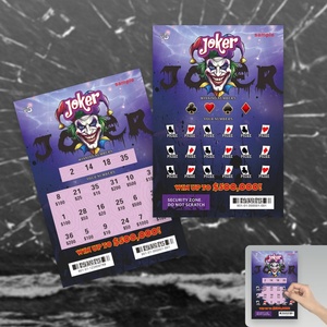 High Quality Custom Lottery Ticket Full Color Printed <b>Scratch</b> Card with Serial Number Tracking - Product Image 1