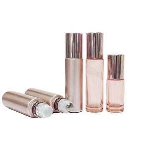 5Ml 10Ml Hồng Rose Gold Rõ Ràng Dầu Thủy Tinh Nước Hoa Quả Son Môi Kem Mắt Gloss Cuộn Trên Chai Với Tinh Thần Lăn Bóng - Product Image 2