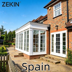 Ventana de Aluminio con Puerta Francesa, Vidrio Templado, Aislamiento Térmico, Certificación CE, Proyecto Zekin España, Ingeniería, Otras Ventanas - Product Image 1