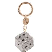 Porte-clés complet en dés de diamant version coréenne, sac de dame mignon et à la mode, porte-clés de voiture