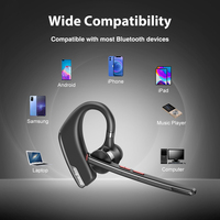 Vente en gros New Bee QCC5.2 Casque Bluetooth à oreille unique Mono Crochet d'oreille Écouteur unique sans fil Écouteur Bluetooth pour les conducteurs