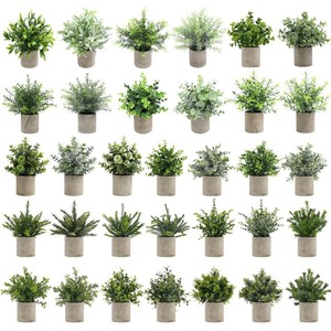 Mini plantes <span class=keywords><strong>de</strong></span> romarin <span class=keywords><strong>de</strong></span> verdure artificielle PE <span class=keywords><strong>en</strong></span> <span class=keywords><strong>pot</strong></span> fausses plantes pour la décoration intérieure pour étagère bureau salle <span class=keywords><strong>de</strong></span> bain Table basse Graduation - Product Image 4