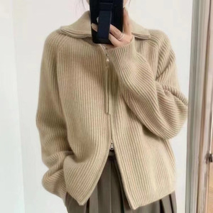 Outono Inverno Preguiçoso Gola Alta Espessado Malha <span class=keywords><strong>Cardigan</strong></span> Mulheres s Estilo Coreano - Product Image 1