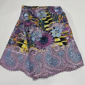 ผ้าโปร่งบางปักลายลูกไม้สีทองแอฟริกันผ้า100% ผ้าฝ้ายยับเป็นมิตร<span class=keywords><strong>กับ</strong></span>สิ่งแวดล้อมผ้าโปร่ง DIY - Product Image 5