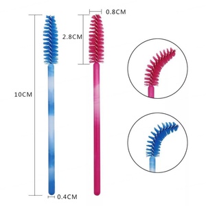 Lot de 50 brosses applicatrices jetables en nylon pour mascara, applicateur de cils ombré bicolore, brosse à cils pour greffe de cils, baguette de maquillage - Product Image 6