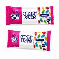 Bolsa de Embalaje Personalizada al por Mayor con Logotipo, Impresa Digitalmente, de Grado Alimenticio, para Gomitas, Chocolate y Barras de Caramelo