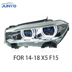 Faro a LED Junyo per BMW X5 F15 2014-2018, modificato con lente a LED a cornice blu, luci diurne <span class=keywords><strong>e</strong></span> fari anteriori. - Product Image 2