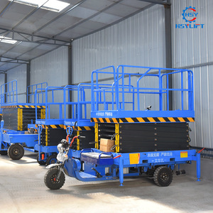 Plateforme élévatrice mobile électrique à trois roues Hsy, 10 m, pour entrepôt, logistique et maintenance - Product Image 2