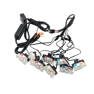 8 <span class=keywords><strong>LED</strong></span> <span class=keywords><strong>Strobe</strong></span> Lights Điều kiện Mới 12V xe nướng cảnh báo đèn flasher đèn pin cho xe hơi và xe máy - Product Image 4