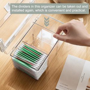 Organizador de cosméticos acrílico transparente moderno con 3 compartimentos, estante de exhibición de fábrica recién llegado, almacenamiento de maquillaje ajustable - Product Image 3