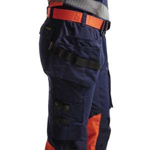 BLAKLADER - 155818118953D84 Pantalón Hi-Vis con elástico Azul marino/Naranja-EAN 7330509811092 ROPA DE TRABAJO DE LA HI-VIS - Product Image 4