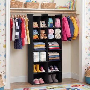 Organizador de Armario Colgante con 16 Compartimentos, Tela No Tejida, Almacenamiento de Ropa, Uso en Dormitorio, Tipo Gancho - Product Image 2