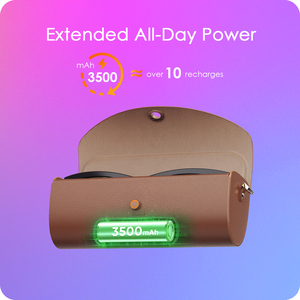 Étui de transport en cuir PU pour chargeur portable 3500 mAh, batterie externe pour <span class=keywords><strong>lunettes</strong></span> intelligentes Ray-Ban, étui de charge pour Ray-Ban Meta - Product Image 2