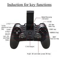 Manette de jeu sans fil 2.4G, contrôleur mobile compatible avec les smartphones/tablettes/PC iOS/Android