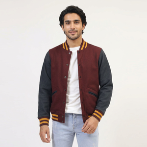 Fabricant OEM, vestes pour hommes de haute qualité, broderie personnalisée, uniforme de baseball, vestes décontractées en polaire, vestes varsity - Product Image 1