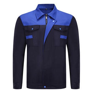 Ensemble d'uniformes de travail personnalisés à manches longues en polyester rouge et gris pour la logistique et l'entrepôt, vêtements de sécurité pour hommes et femmes - Product Image 2