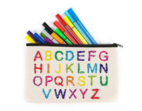 Vente en Gros de Trousses à Crayons Vierges Unies, Sacs Cosmétiques Personnalisés en Toile de Coton, Étuis à Crayons avec Fermeture Éclair