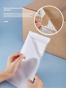 Clear OPP Self Adhesive Shipping <b>Document</b> <b>Bag</b> Custom Size Color Thickness Factory Wholesale Waterproof Back Glue Pouch - Product Image 3