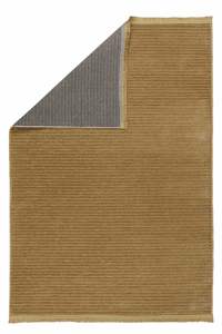 Alfombra de Chenilla Luna con Rayas Doradas de 7mm, Lavable, Antideslizante, Apta para Mascotas, Ecológica, de Pelo Corto, Moderna, para el Hogar, Compatible con Aspiradoras Robóticas - Product Image 2