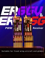   Récepteur PWM ELRS ER4 ER6 ER8GV 2.4G pour pièces de modèles RC d'avions, bateaux et voitures à aile fixe