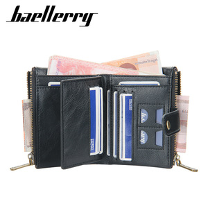 กระเป๋าสตางค์ผู้ชายแบบสั้น Baellerry หนัง PU พับสามตอน พร้อมสายโซ่ อเนกประสงค์สำหรับใช้ในชีวิตประจำวัน - Product Image 2