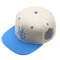 Casquettes Snapback en gros avec boucle personnalisée, logo brodé 3D bicolore, casquettes de baseball à visière plate, designs vintage rigides