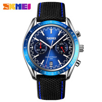 Montre à quartz design unique avec logo personnalisé OEM Skmei 9292 vente en gros montres d'affaires pour hommes avec bracelet en cuir à 5 aiguilles de style minimaliste