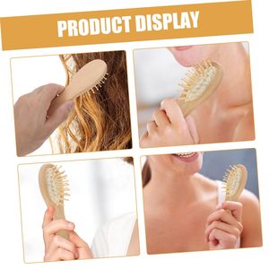 Bambus-Holz-Luftkamm Kopfhaut-Massagebürste Reise-Entwirrungsbürste Umweltfreundlicher Haarbürste für Zuhause und Kinder - Product Image 3