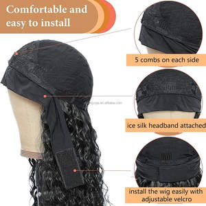 Parrucca per capelli 24inche africano capelli sintetici ricci resistente al calore sintetico senza colla sintetica parrucca per capelli da donna - Product Image 4