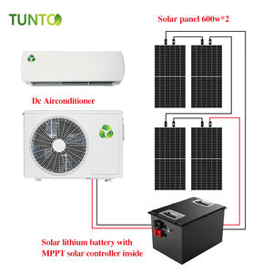 Sistema de aire acondicionado de CA <span class=keywords><strong>solar</strong></span> fuera de la red, Unidad de CA <span class=keywords><strong>Minisplit</strong></span> de energía <span class=keywords><strong>solar</strong></span>, aire acondicionado, voltaje de batería de 48V CC, Sistema completo listo - Product Image 3