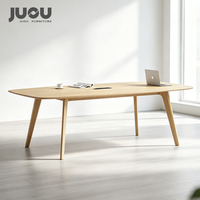 Mesa de Conferencia Moderna de Diseño Simple y Duradera, de Madera, para 6 Personas, Mesa de Reuniones para Oficina, Escuela u Hospital