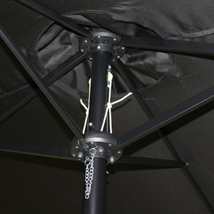 <span class=keywords><strong>Parasol</strong></span> de jardin rectangulaire à 3 côtés Parapluie cadre en acier Pare-soleil extérieur pour jardin restaurant Couverture imperméable en polyester - Product Image 5