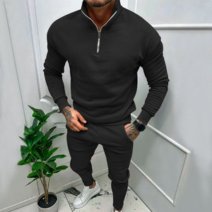 Felpa con Cappuccio da <span class=keywords><strong>Uomo</strong></span> Autunno-Inverno, Mezza Zip, Collo Alto Stile <span class=keywords><strong>POLO</strong></span>, Tinta Unita - Product Image 3