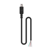 Câble USB personnalisable Mini 5P mâle 2 conducteurs 1m en cuivre étamé PVC avec extrémité ouverte micro mâle