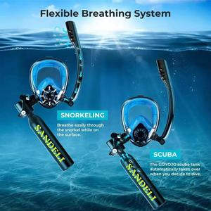 Portable Mini Aluminium Full Face Snorkel <strong>Mask</strong> High Pressure Scuba <strong>Diving</strong> Equipment SINOFOXY SD600 CE Certified 0.5L Capacity - Product Image 5