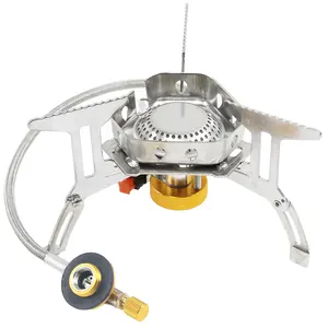 Outdoor Gas Burners Multi Portable Camping Windproof Gas Stove Cooker Picnic Cookout Hiking Equipment Furnace Stove Burner