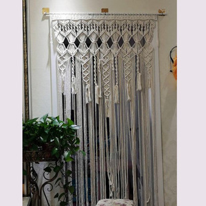 וילון חרוזים macrame דלת כותנה תליית אריג לחתונות קישוטי מסיבת חתונה - Product Image 3