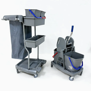 Chariot multifonctionnel détachable <span class=keywords><strong>avec</strong></span> essoreuse et <span class=keywords><strong>seau</strong></span>, chariot de nettoyage pour usage commercial - Product Image 3