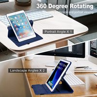 Rotation à 360 degrés pour iPad 10.2 housses et étuis pour tablettes 9e/8e/7e génération veille/réveil automatique housse en cuir avec porte-crayon