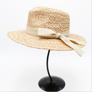 J bán buôn Trung Quốc đẹp trai Raffia rơm Braid Panama <span class=keywords><strong>Hat</strong></span> Fedora <span class=keywords><strong>Hat</strong></span> - Product Image 4