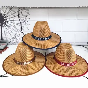 Herren Western Cowboy Outdoor Herren Sonnenschutz hut Frauen Sommer Strohhut Strand kühlen Strohhut