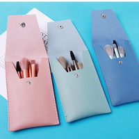 Offre Spéciale : Lot de 8 Mini Pinceaux de Maquillage Portables Mignons à Poils Naturels Plats avec Manche Doux, Petits Pinceaux Idéaux pour les Voyages