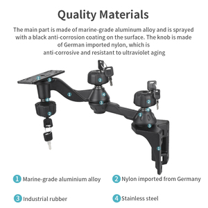 VINmounts Soporte de Aluminio para Ecoesonda 5"-12", Brazo Reforzado, Montaje Electrónico Marino - Product Image 4